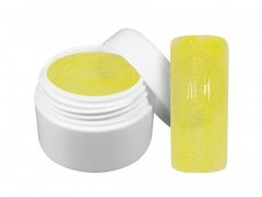 UV gel barevný neon glitter žlutý 5 ml