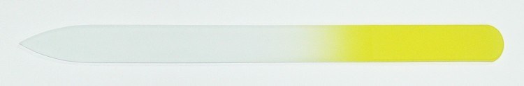 Skleněný barevný pilník 140/2 mm barva žlutá - Péče o ruce Leštičky, leštící bloky a pilníky na nehty pro nehtovou modeláž a manikúru Skleněné a barevné pilníky na manikúru Pilníky 14 cm