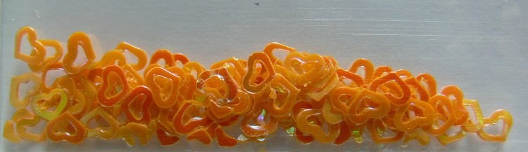 Zdobení - srdíčko oranžové