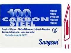 Čepelka skalpelová sterilní karbonová tvar 11 (Surgeon)