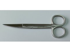 Nůžky chirurgické zahnuté hrotnaté 13 cm