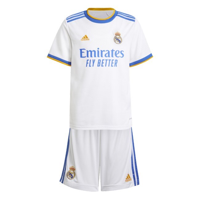 Adidas Real Madrid domácí 2021/2022 bílá/modrá/oranžová UK 92