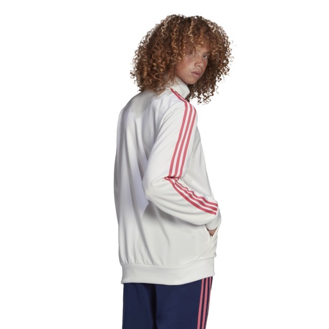 Adidas Real Madrid 3S Track Top bílá UK M - Real Madrid Oblečení