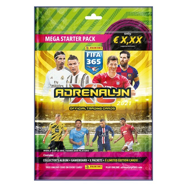 Mega Starter Pack fotbalových kartiček Panini Adrenalyn XL Fifa 365 - 2021 - Fanshop Kartičky