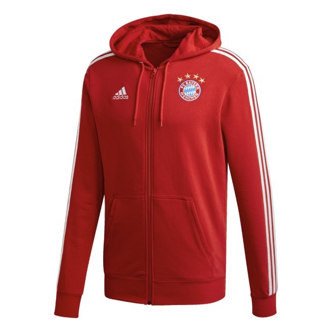 Adidas FC Bayern Mnichov 3S červená/bílá UK S - Bayern Mnichov Oblečení