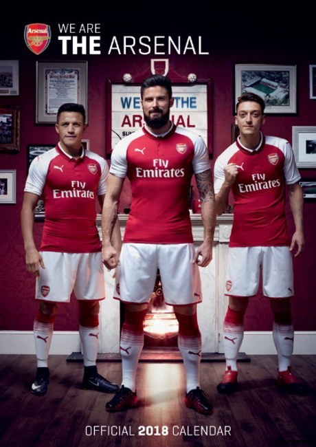 Nástěnný kalendář Arsenal FC 2018 - FC Arsenal Kalendáře