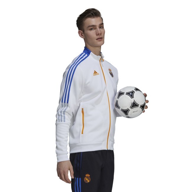 Adidas Real Madrid Tiro Anthem bílá/modrá/oranžová UK XXL - Real Madrid Oblečení