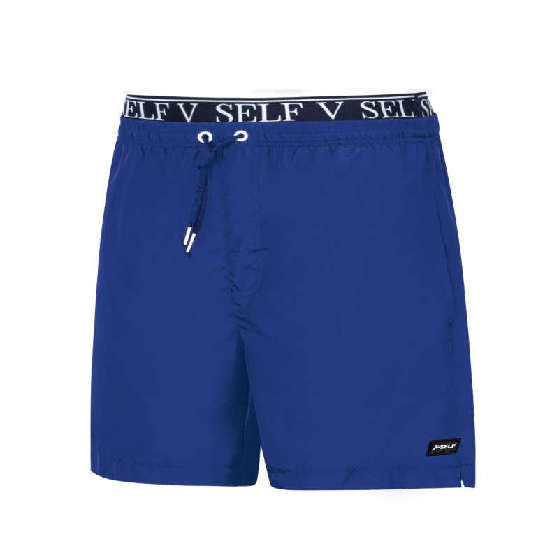 Pánské plavky SM25-13d Summer Shorts modré - Self - Pánské oblečení plavky