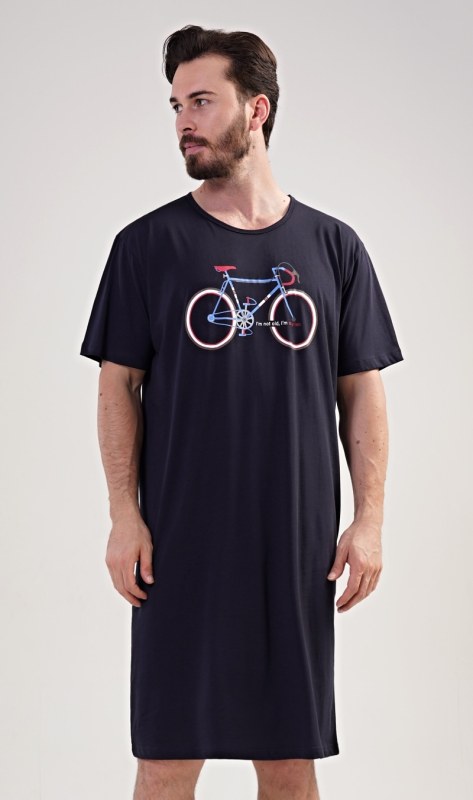 Pánská noční košile s krátkým rukávem Bike - Pánské oblečení pyžama