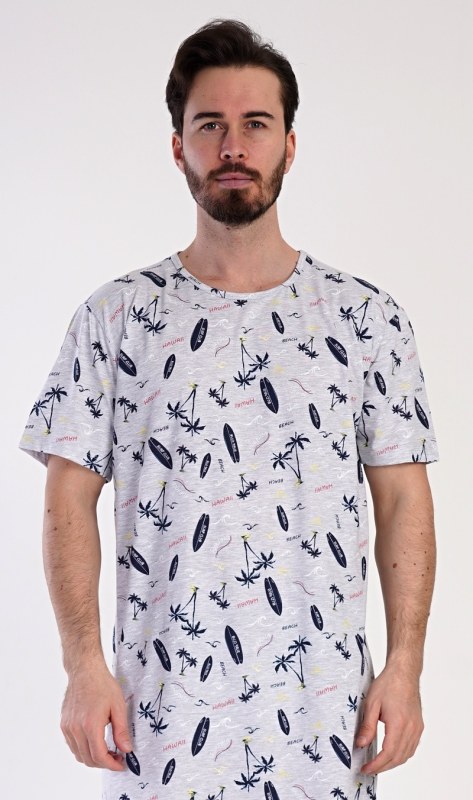 Pánská noční košile s krátkým rukávem Surfing - Pánské oblečení pyžama