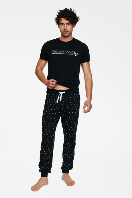 Pánské pyžamo Pirate černé - Pánské oblečení pyžama