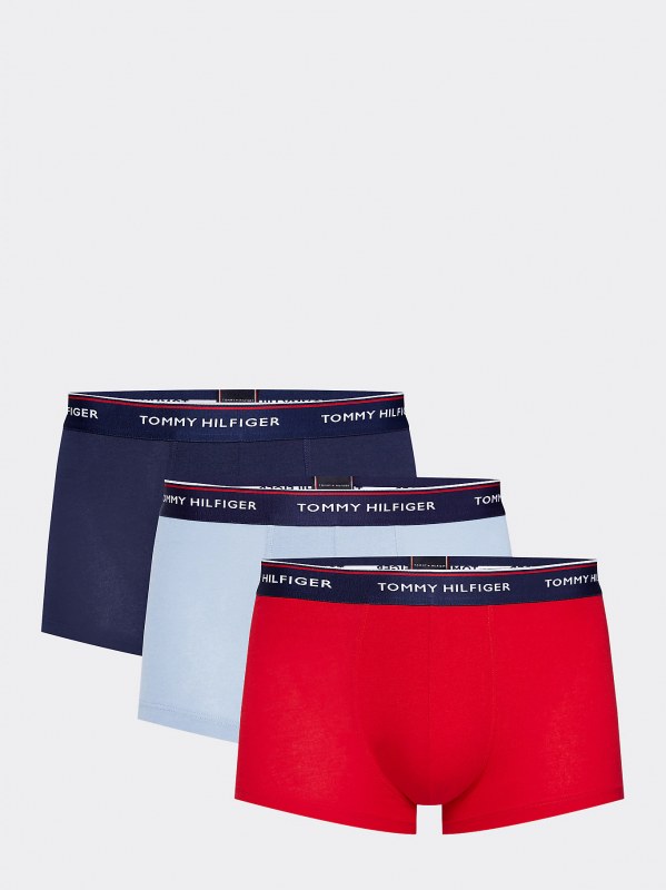 Boxerky 3pcs 1U87903841-020 červenomodrá - Tommy Hilfiger - Pánské oblečení spodní prádlo boxerky