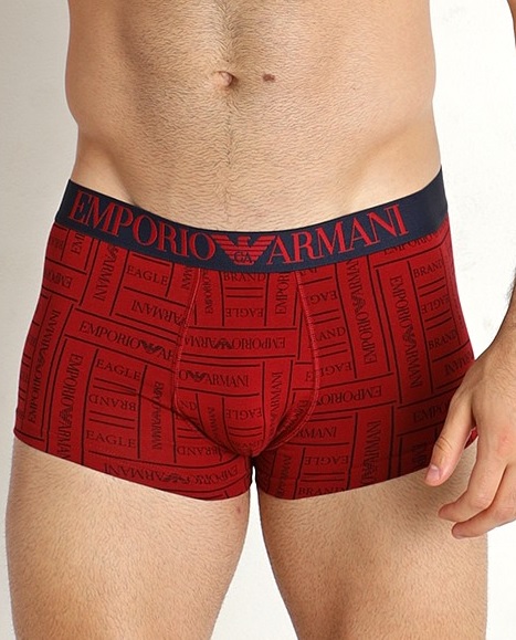 Pánské boxerky 111290 2F508 21675 červená - Emporio Armani - Pánské oblečení spodní prádlo boxerky
