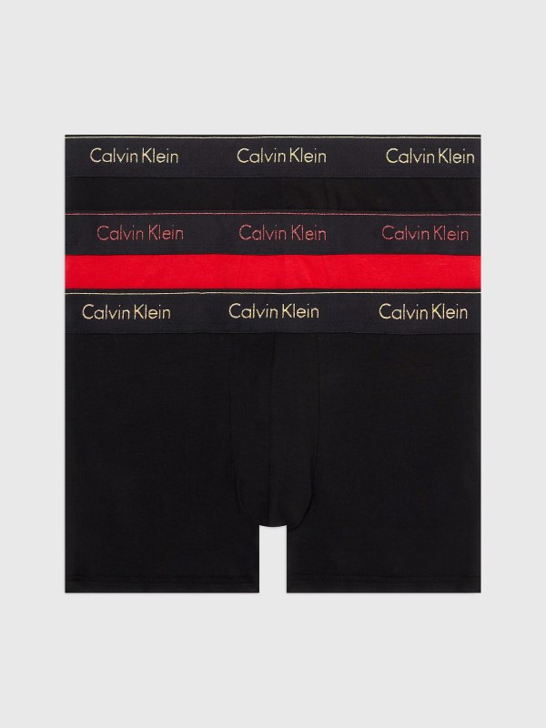 Pánské boxerky 000NB3873A KHZ černo červené - Calvin Klein - Pánské oblečení spodní prádlo boxerky
