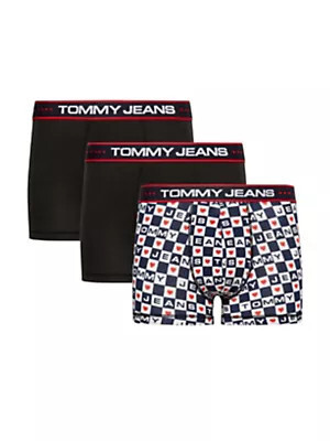 Pánské boxerky 3Pack TRUNK PRINT UM0UM03086 0SD - Tommy Hilfiger - Pánské oblečení spodní prádlo boxerky