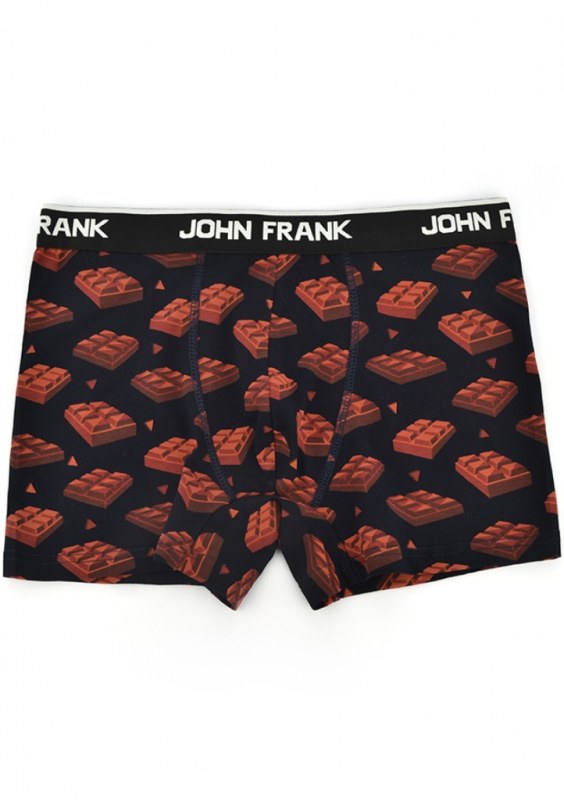 Pánské boxerky John Frank JFBD324 - CHOCOLATE - Pánské oblečení spodní prádlo boxerky