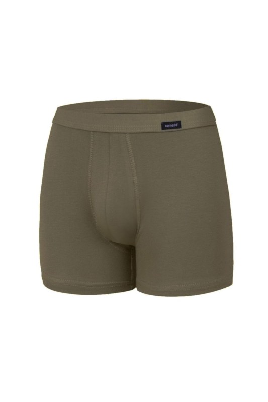 Pánské boxerky 092 Authentic plus khaki - CORNETTE - Pánské oblečení spodní prádlo boxerky