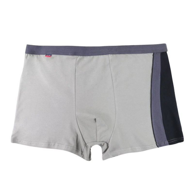 Pánské boxerky Plus Size 11 světle šedé s pruhem - Pánské oblečení spodní prádlo boxerky