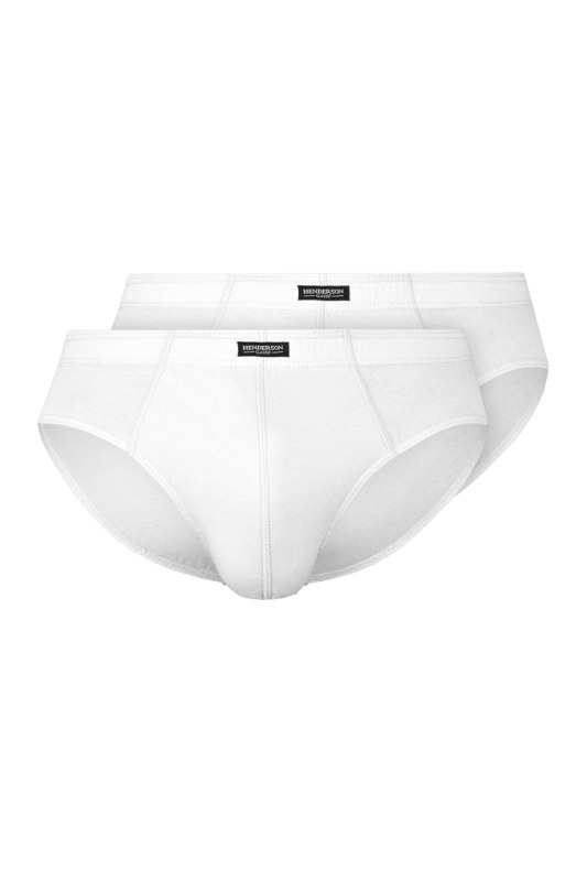 Pánské slipy 2 pack 1440 Basic white - HENDERSON - Pánské oblečení spodní prádlo slipy