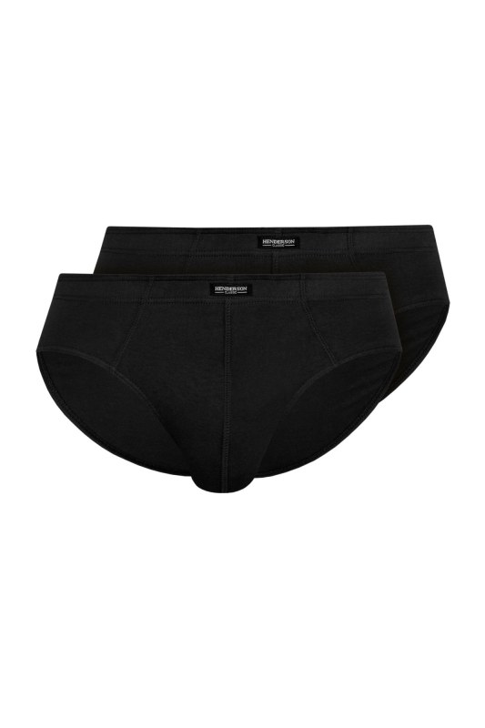 Pánské slipy 2 pack 1440 Basic black - HENDERSON - Pánské oblečení spodní prádlo slipy