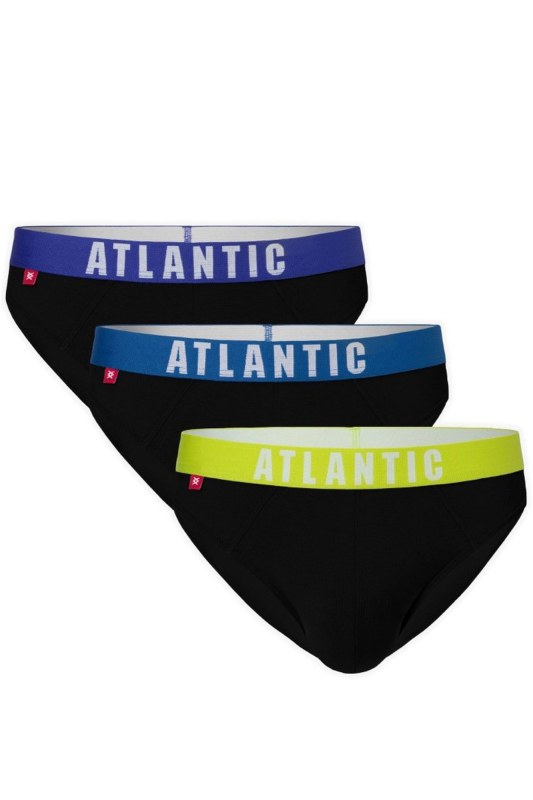 Pánské slipy 3 pack 094 blue - Atlantic - Pánské oblečení spodní prádlo slipy
