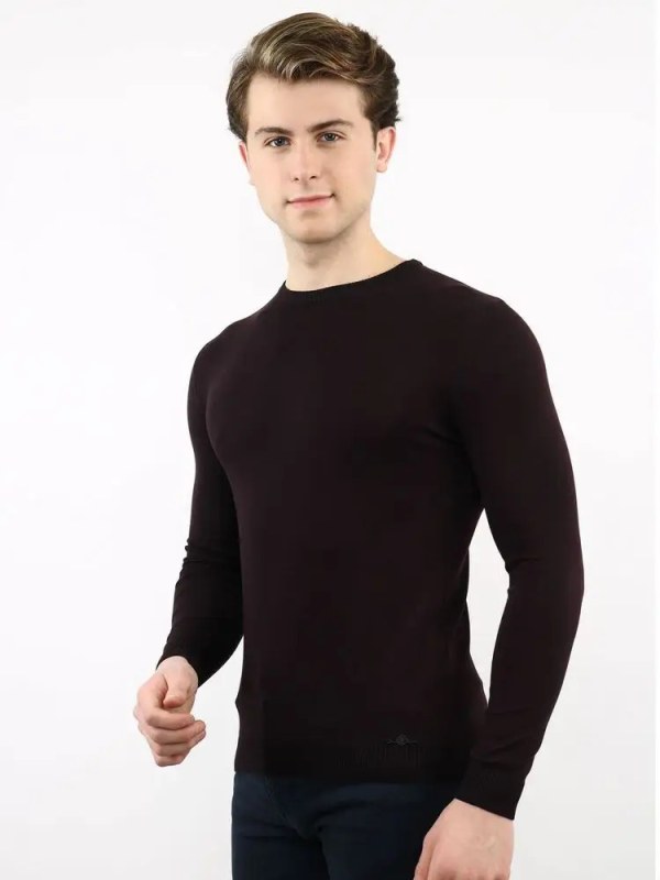 Pánský svetr TIK-K21-0095 černý - LIWALI - Pánské oblečení svetry