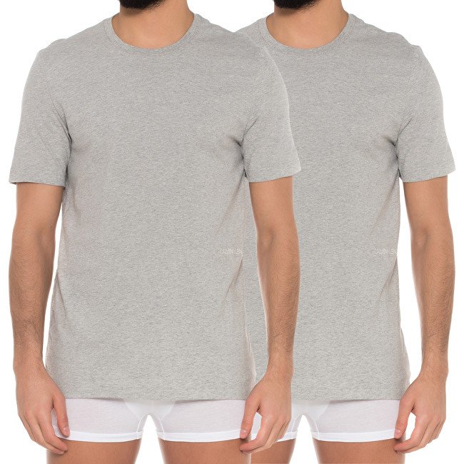 Pánské triko 2 PACK - Heather NM1686A-080 - Calvin Klein - Pánské oblečení trička