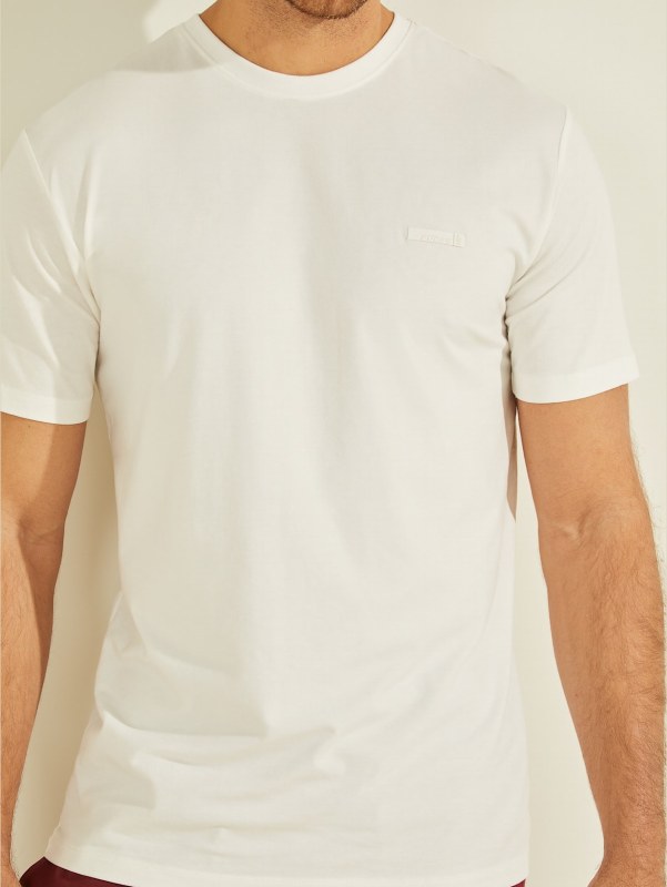 Pánské tričko U1YA15JR06K - SCFY krémová - Guess - Pánské oblečení trička