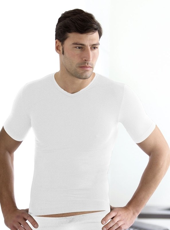 Pánské triko bezešvé T-shirt V mezza manica Intimidea Barva: - Pánské oblečení trička