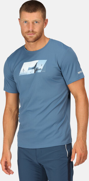 Pánské tričko Regatta RMT272-3SP šedo modré - Pánské oblečení trička