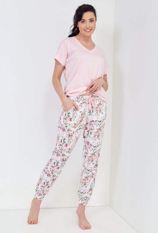 Dámské pyžamo Aromatica růžové dlouhé - Dámská pyžama