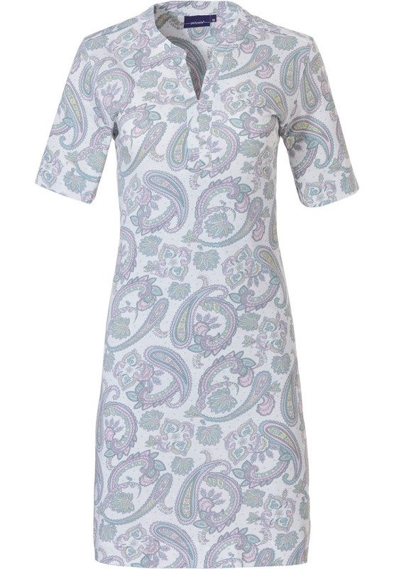 Dámská noční košile 10231-106-2 bílá-potisk - Pastunette - Dámská pyžama noční košile
