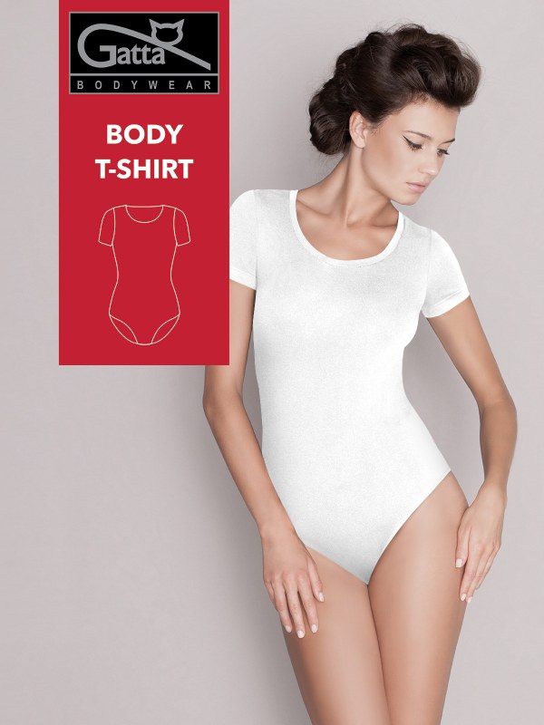 Dámské body T-shirt 5571S Bílá - Gatta - Dámské spodní prádlo body