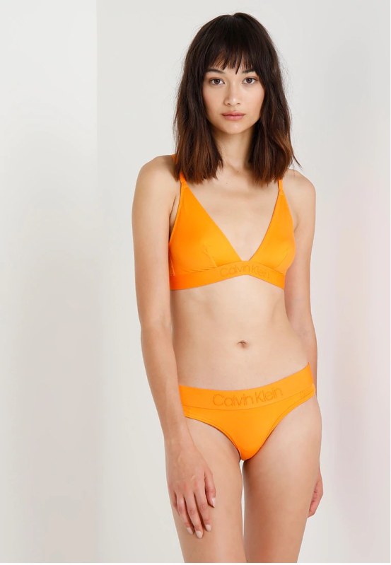 Kalhotky QF4944E-5FQ oranžová - Calvin Klein - Dámské spodní prádlo kalhotky