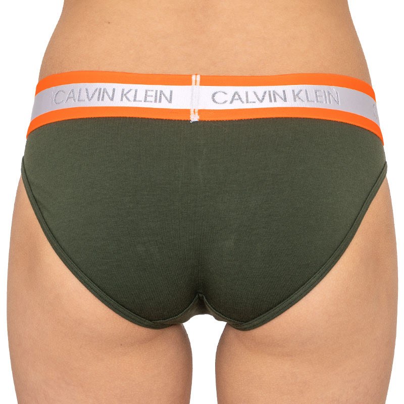 Kalhotky QF5460E-FDX khaki - Calvin Klein - Dámské spodní prádlo kalhotky