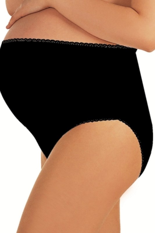 Těhotenské kalhotky Mama maxi black - ITALIAN FASHION - Dámské spodní prádlo kalhotky
