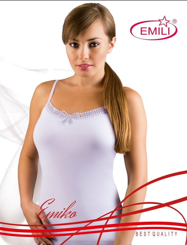 Bílá dámská košilka Emili Emiko S-XL - Dámské spodní prádlo košilky