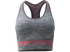 Sportovní podprsenka fitness IRON-IC - střední podpora - šedo-růžová Barva: Šedo-růžová, Velikost: