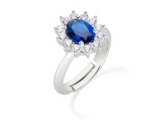 Amen Nádherný stříbrný prsten se zirkony Lady ANLDGBBBL 58 mm
