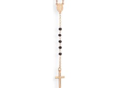 Amen Růžově zlacený náhrdelník s krystaly Rosary CRORN4