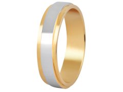 Beneto Dámský bicolor prsten z oceli SPD05 50 mm