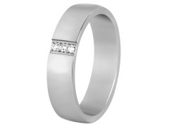 Beneto Dámský prsten z oceli s krystaly SPD01 59 mm