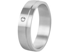 Beneto Dámský prsten z oceli s krystelem SPD06 50 mm