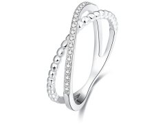 Beneto Dvojitý prsten ze stříbra AGG145 56 mm