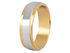 Beneto Pánský bicolor prsten z oceli SPP05 62 mm