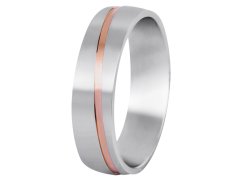 Beneto Pánský bicolor prsten z oceli SPP07 67 mm