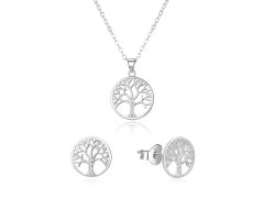 Beneto Stříbrná souprava šperků strom života AGSET214R (náhrdelník, náušnice)