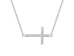 Beneto Stříbrný náhrdelník s křížkem AGS196/47