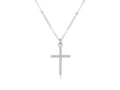 Beneto Stříbrný náhrdelník s křížkem AGS849/47