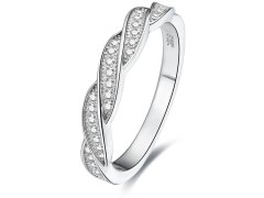 Beneto Stříbrný prsten s krystaly AGG184 56 mm